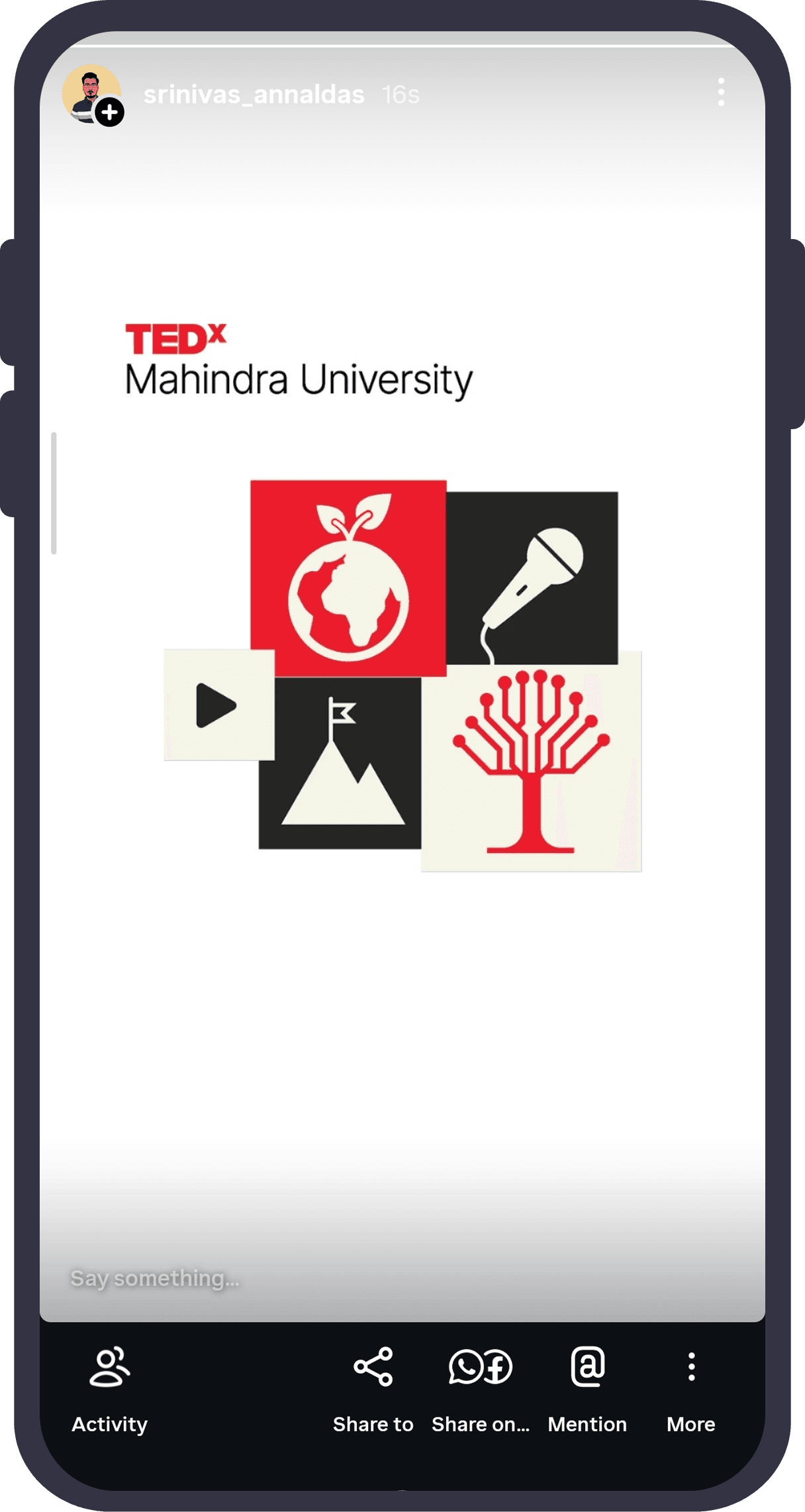 TEDx Mahindra University on Instagram
